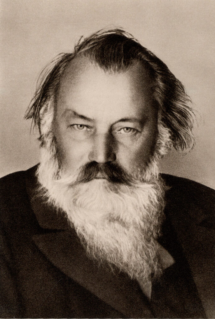 Johannes Brahms (1833-1897) German composer. From photograph taken in the the last year of his life.